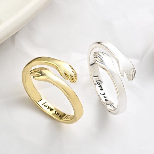Adjustable Couple Hug Ring-BUNNYKACHU
