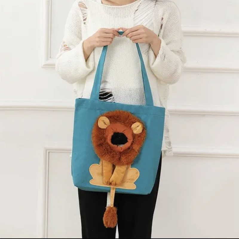 Little lion exposed head shape pet handbag-BUNNYKACHU