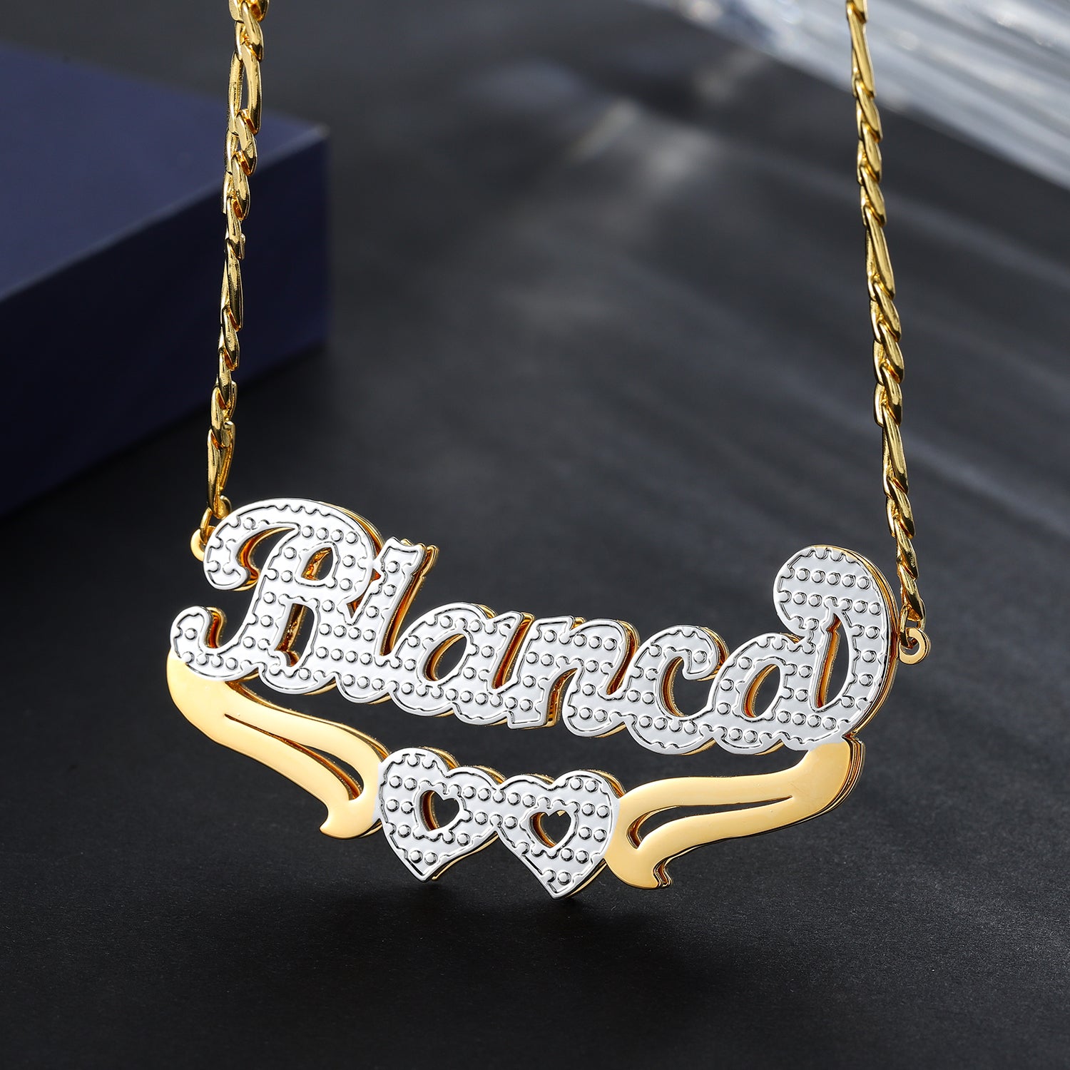 Double Plated Custom Name Necklace By C&L (Lifetime Gurantee)-BUNNYKACHU