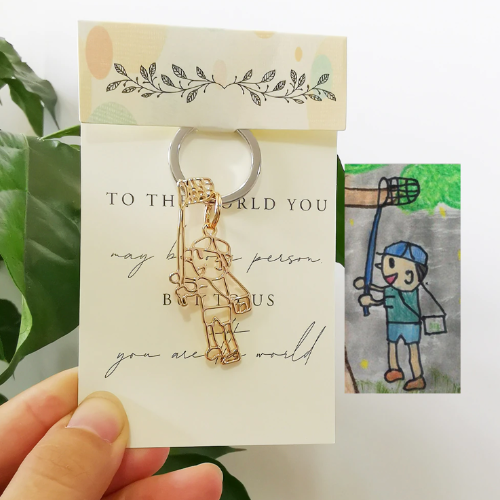 Personalized Kids Drawing Necklace-BUNNYKACHU