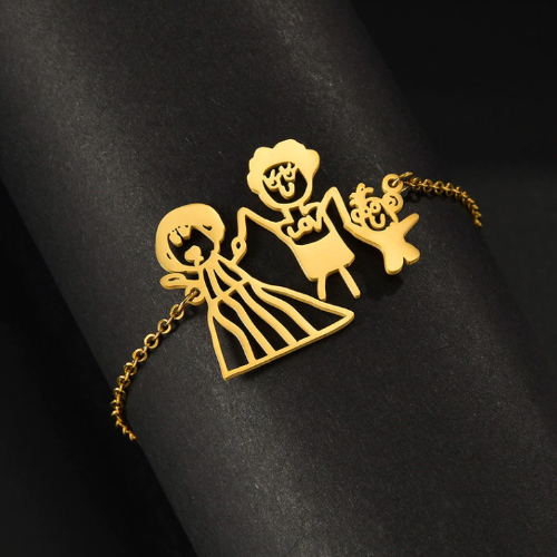 Personalized Kids Drawing Necklace-BUNNYKACHU