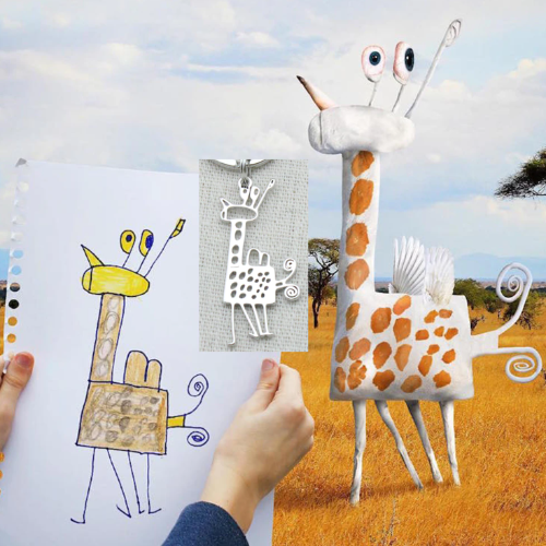 Personalized Kids Drawing Necklace-BUNNYKACHU