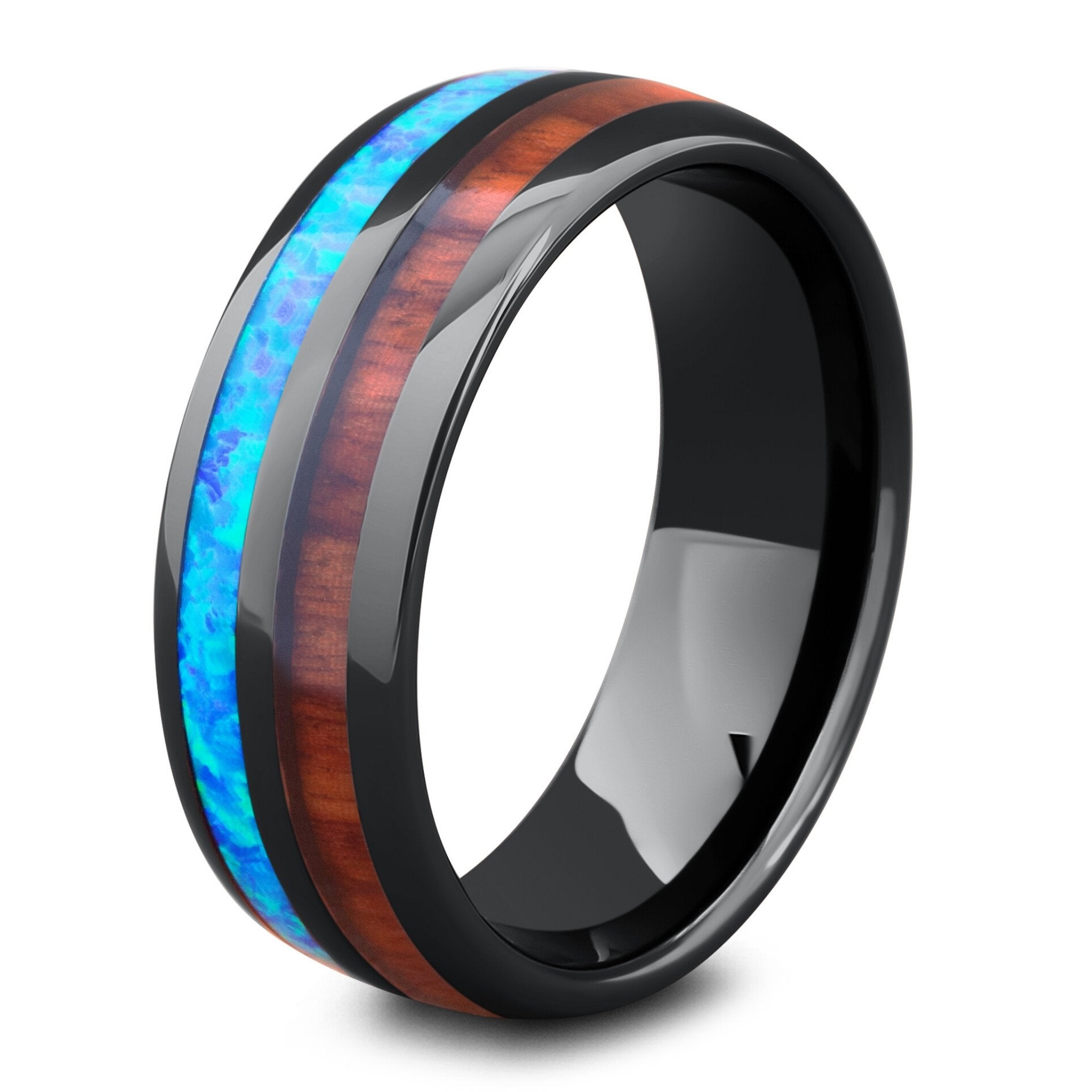 The Opal Wooden Barrel Ring-BUNNYKACHU