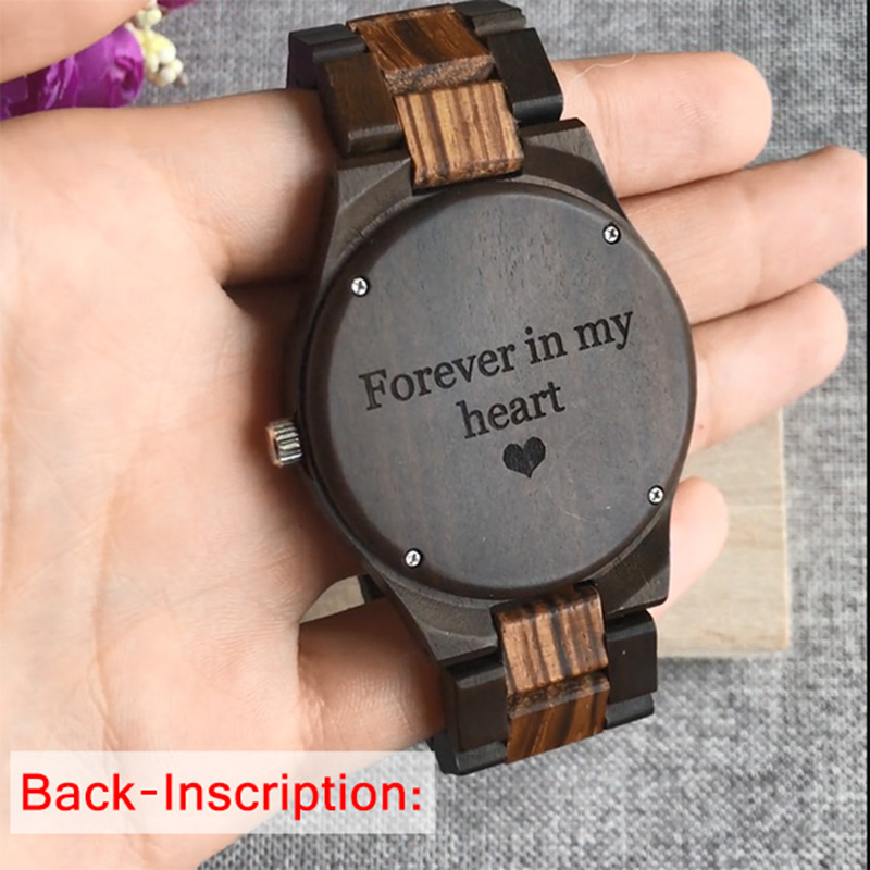 Personalized Photo Ebony Watch-BUNNYKACHU