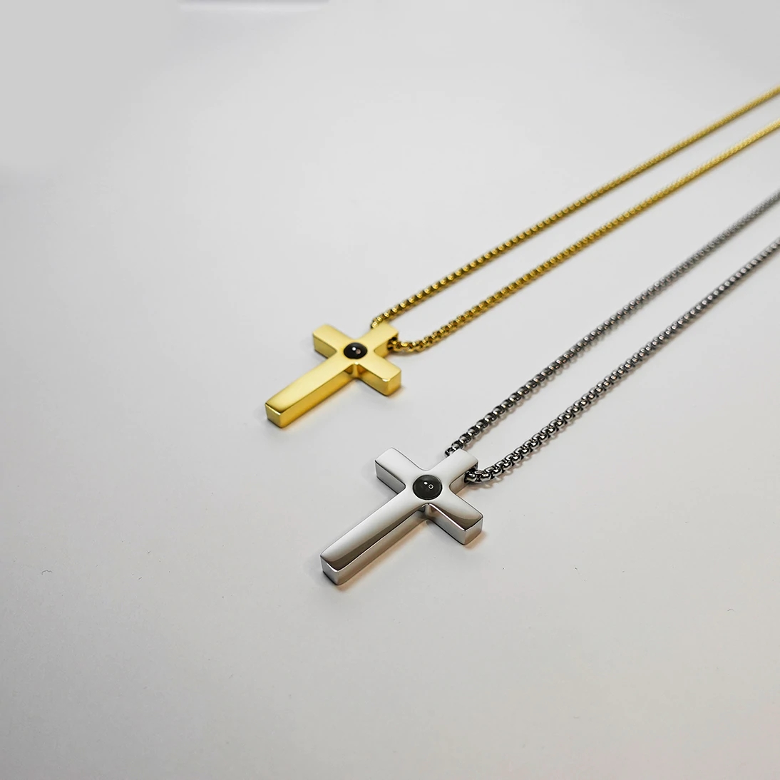 Amore Cross Necklace-BUNNYKACHU
