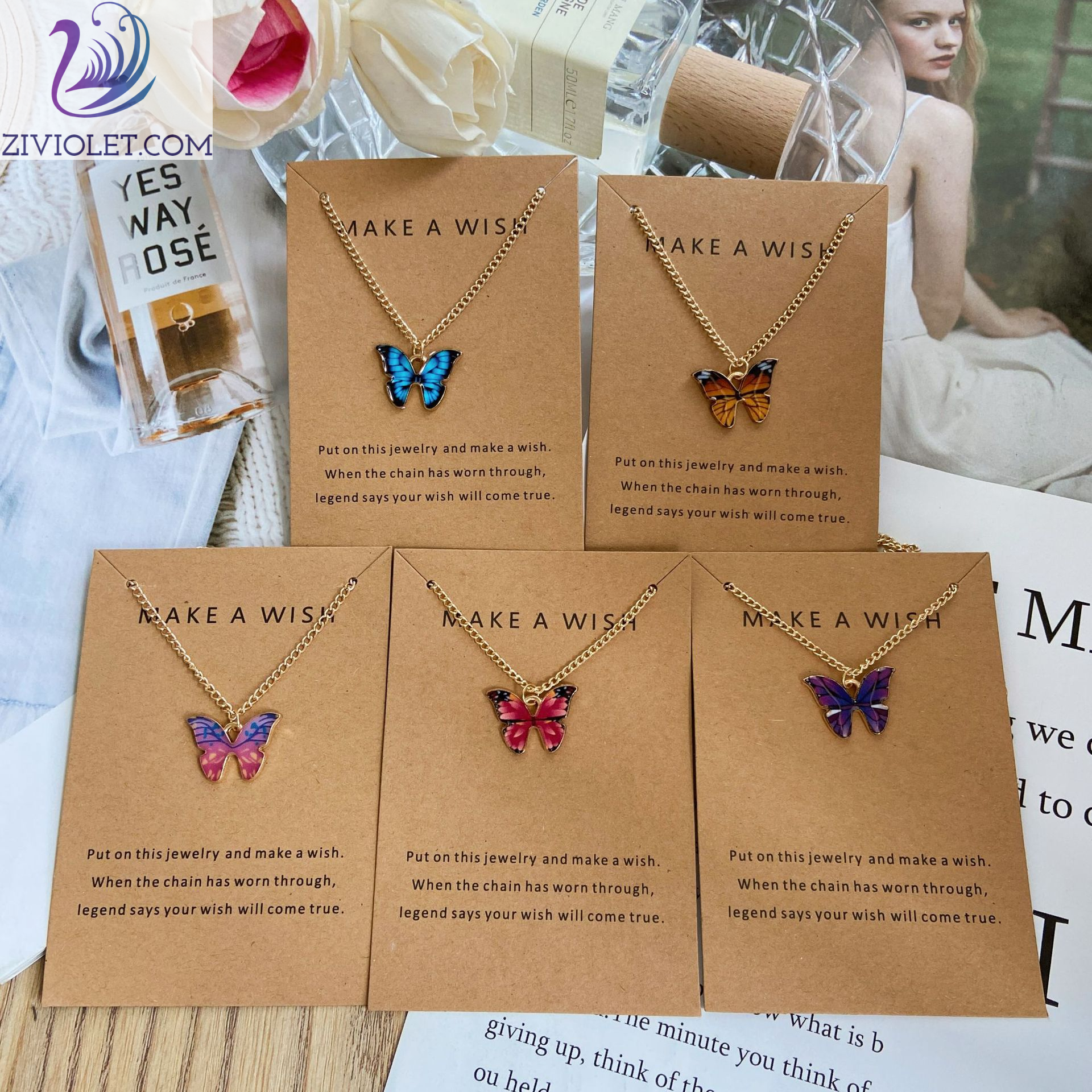 Bohemian fashion butterfly necklace-BUNNYKACHU