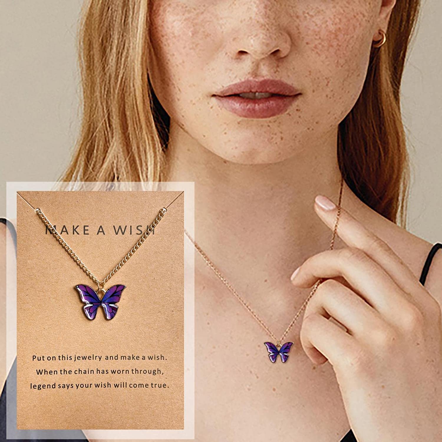 Bohemian fashion butterfly necklace-BUNNYKACHU