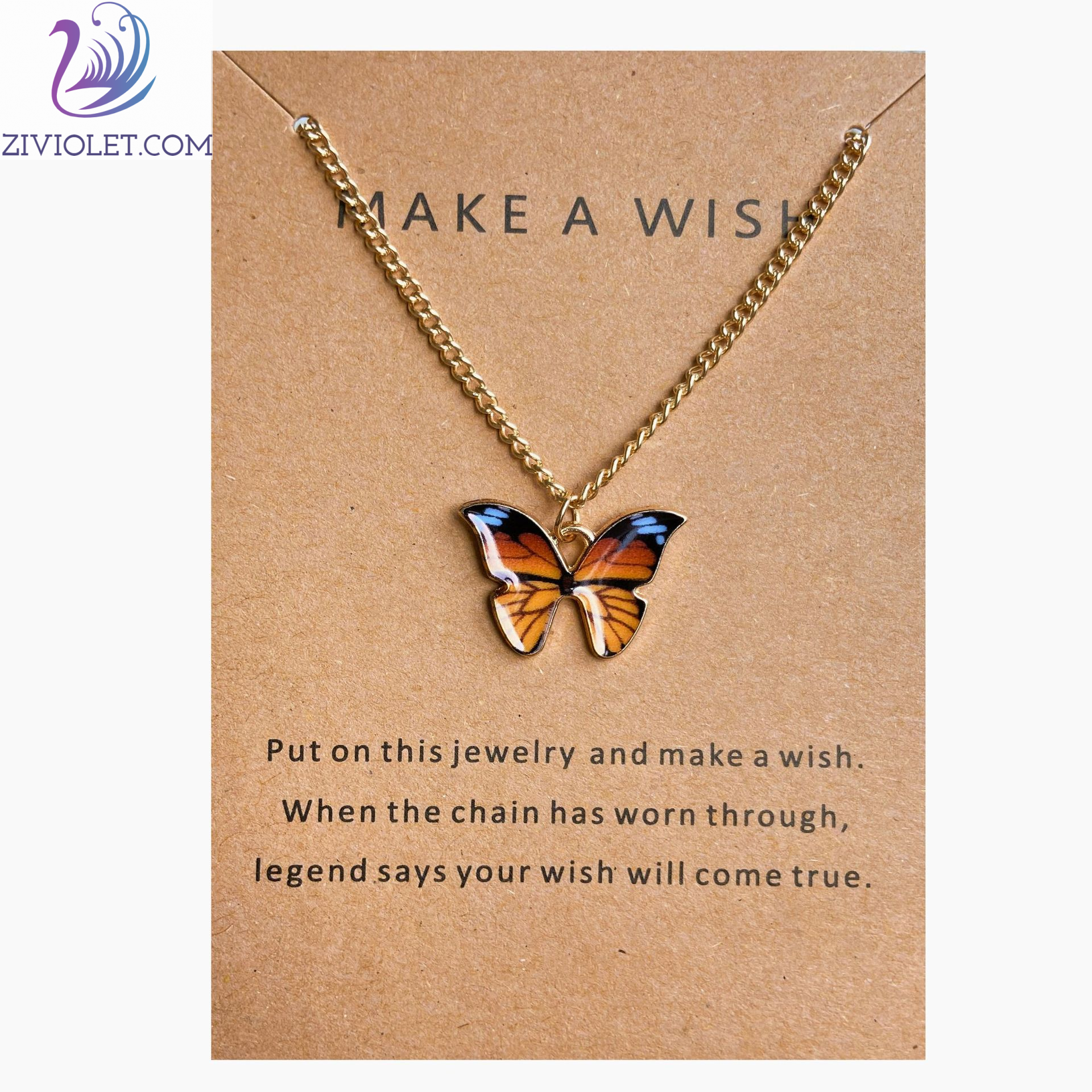 Bohemian fashion butterfly necklace-BUNNYKACHU