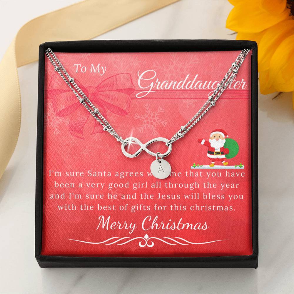 To My Granddaughter Infinity Love Bracelet Christmas Gift Set-BUNNYKACHU