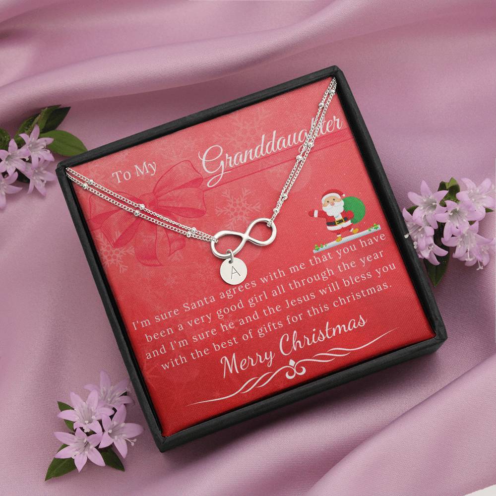 To My Granddaughter Infinity Love Bracelet Christmas Gift Set-BUNNYKACHU