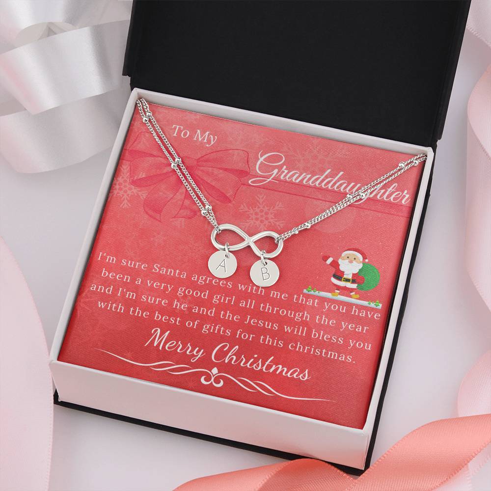 To My Granddaughter Infinity Love Bracelet Christmas Gift Set-BUNNYKACHU