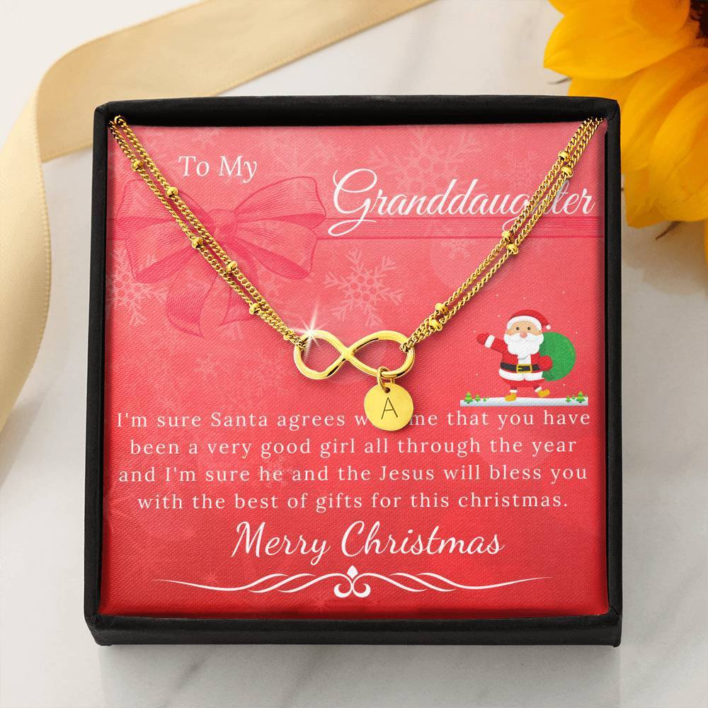 To My Granddaughter Infinity Love Bracelet Christmas Gift Set-BUNNYKACHU