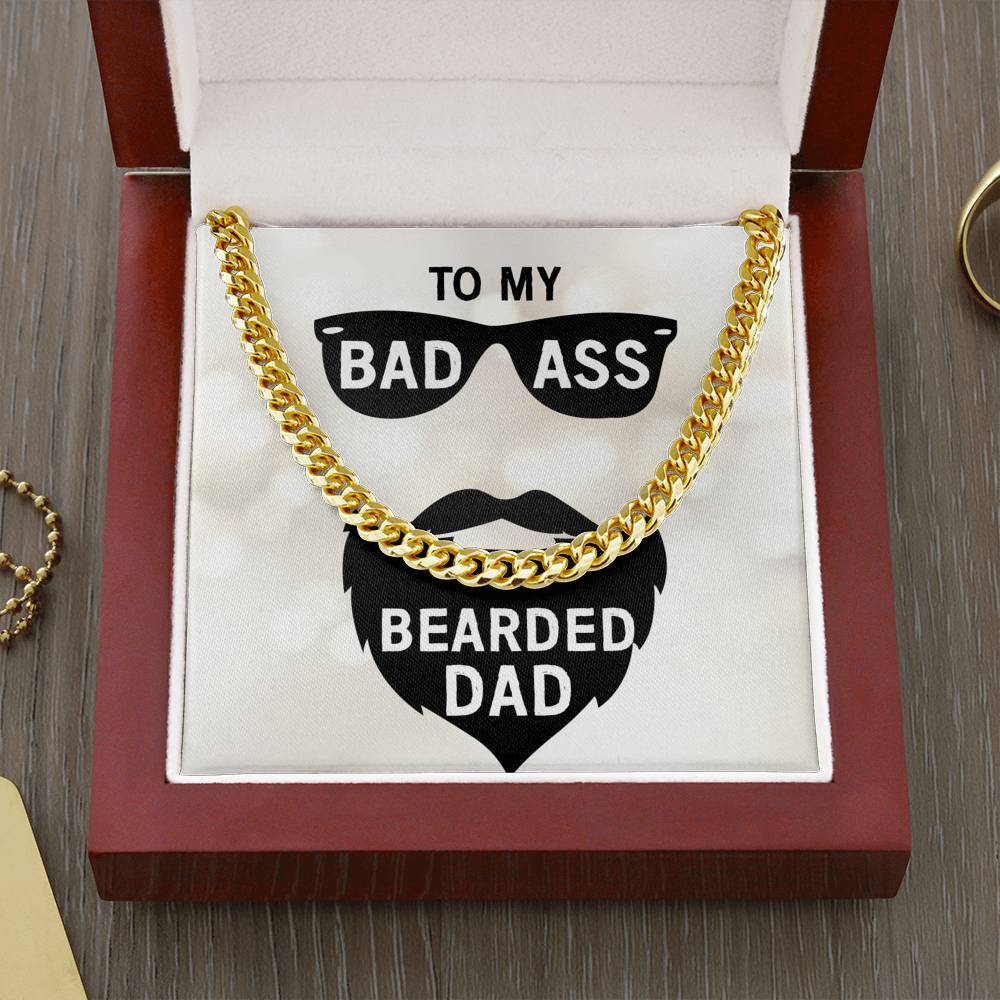 To My Badass Dad - Cuban Link Chain Necklace-BUNNYKACHU