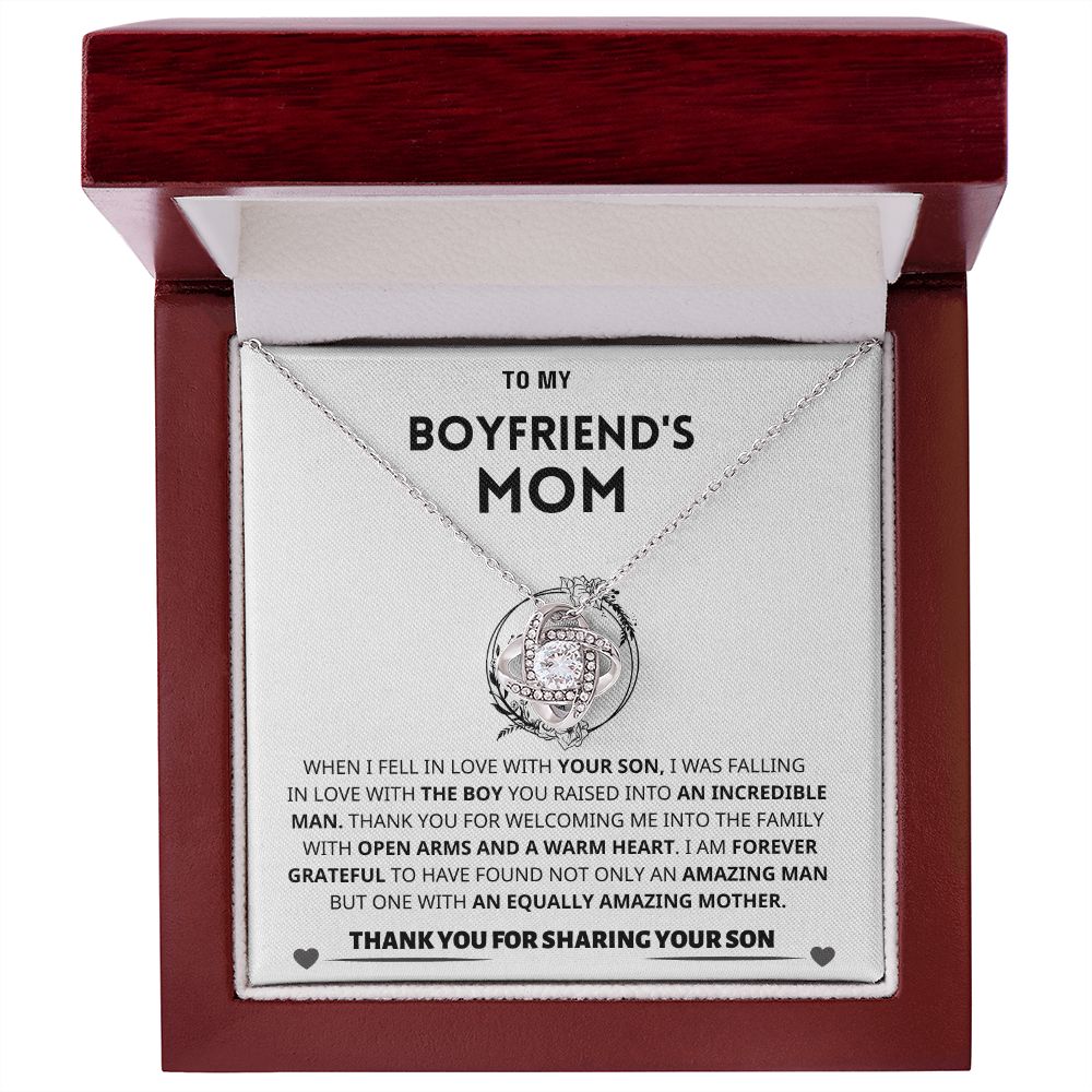 Boyfriend's Mom Gift-Forever Grateful- Love Knot Necklace-BUNNYKACHU