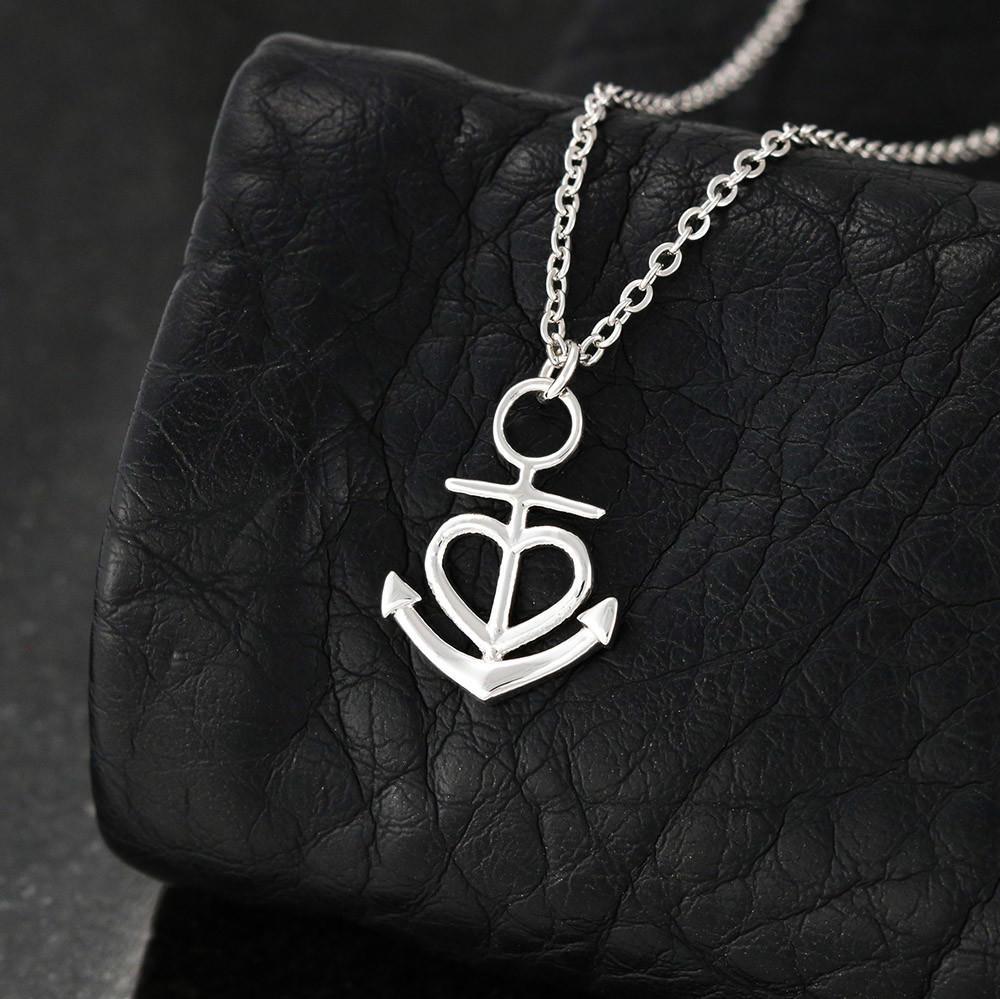 God is Greater than the Highs and Lows - Anchor Necklace-BUNNYKACHU