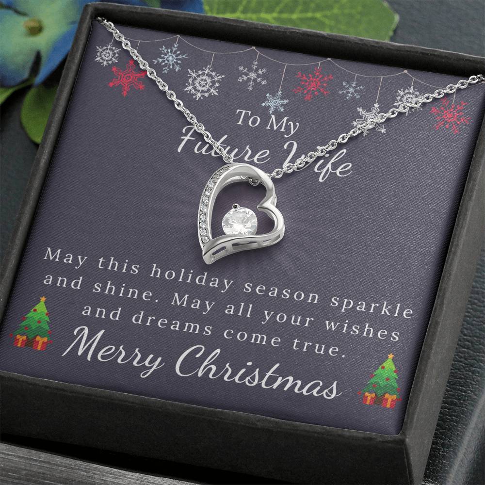 To My Future Wife - Christmas Gift - Sparkle and Shine Forever Love Necklace-BUNNYKACHU