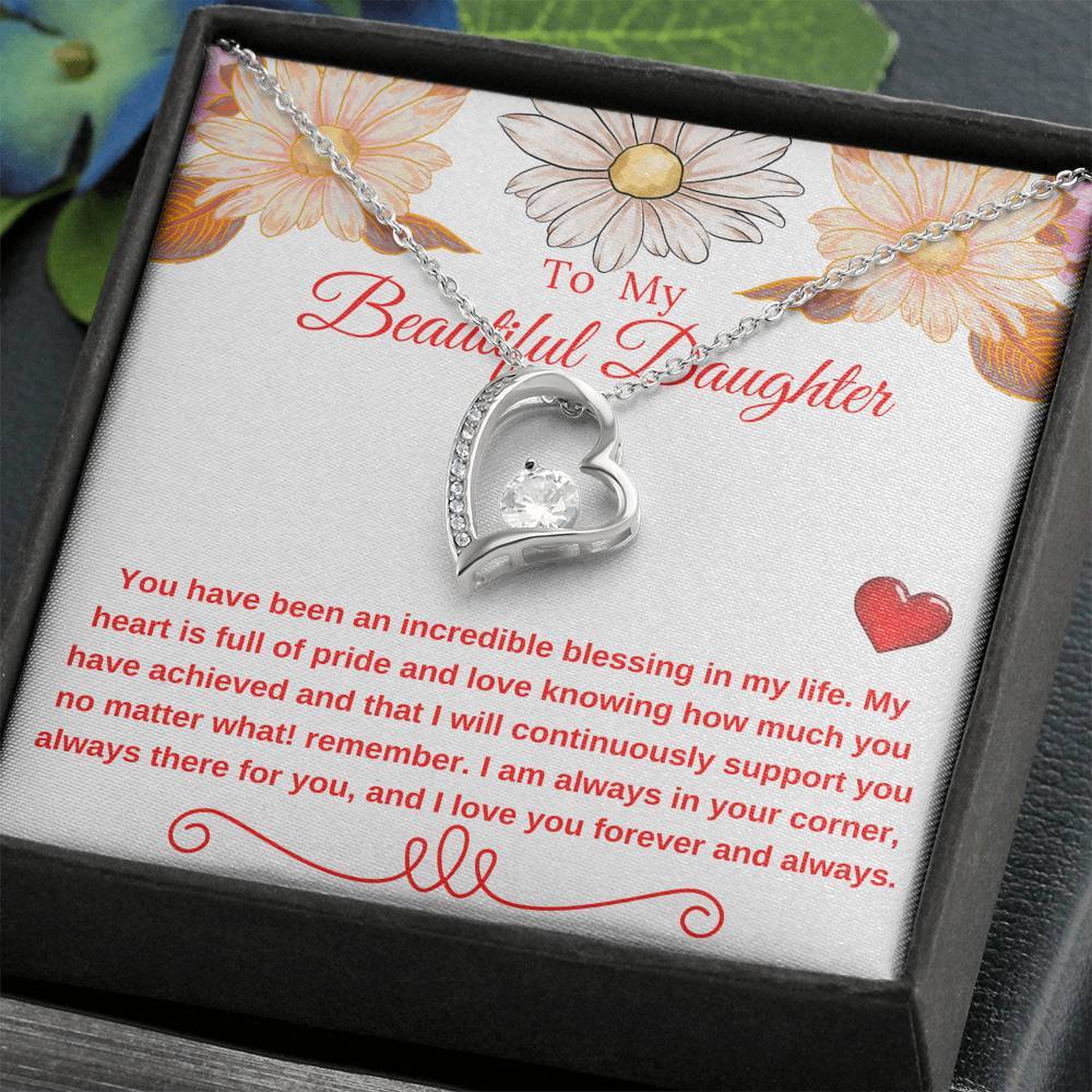 To My Beautiful Daughter - You have been an incredible blessing - Forever Love Necklace-BUNNYKACHU