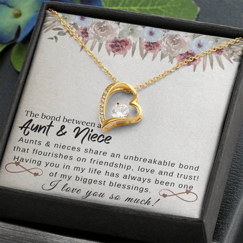 Aunt & Niece - Unbreakable bond friendship love and trust - Forever Love Necklace-BUNNYKACHU