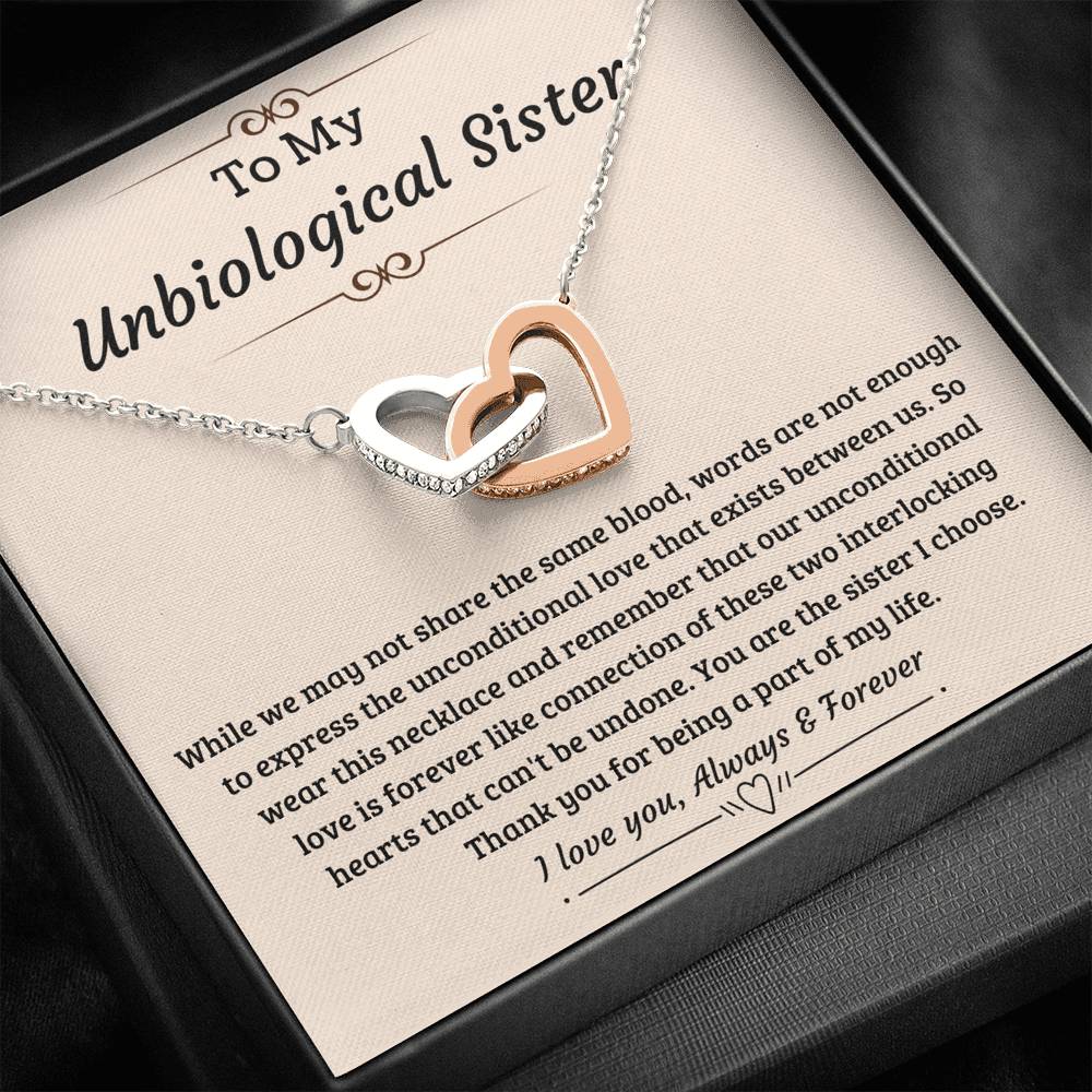 Unbiological sister gift-Unconditional love is forever-BUNNYKACHU