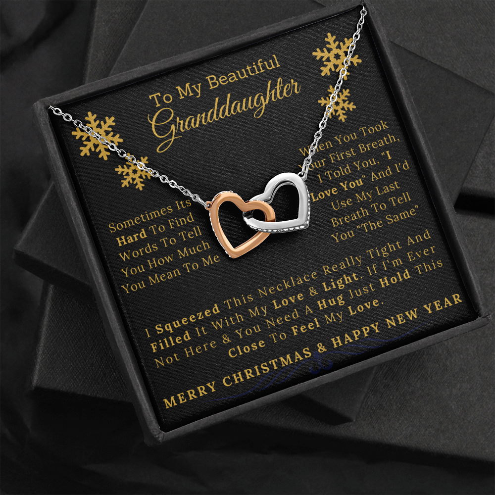 To My Beautiful Granddaughter - Love and Light - Christmas and New Year Necklace Gift Set-BUNNYKACHU
