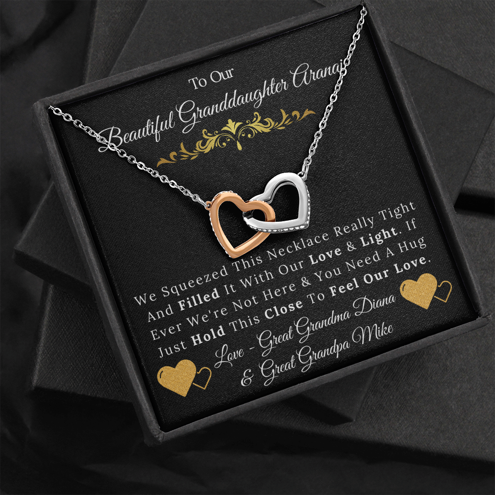 To Our Beautiful Granddaughter from Great Grandma and Great Grandpa - Love and Light Necklace Gift Set-BUNNYKACHU