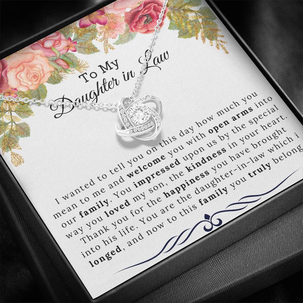 To My Daughter in Law - Wedding Necklace Gift Set-BUNNYKACHU