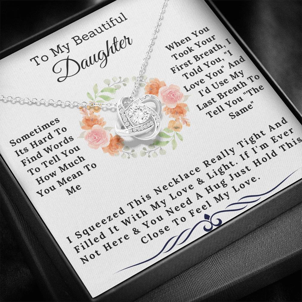 To My Beautiful Daughter - Love and Light Necklace Gift Set-BUNNYKACHU