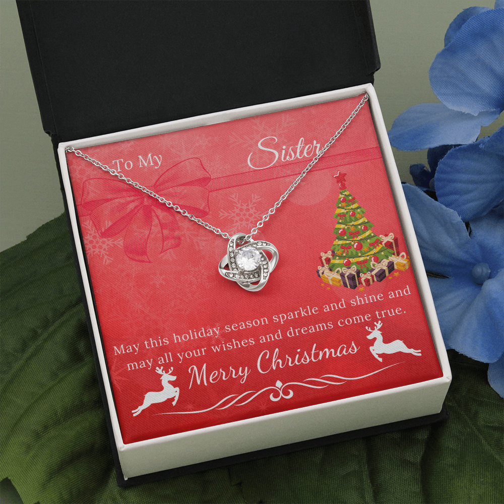 To My Sister - Sparkle and Shine Necklace - Christmas Gift-BUNNYKACHU