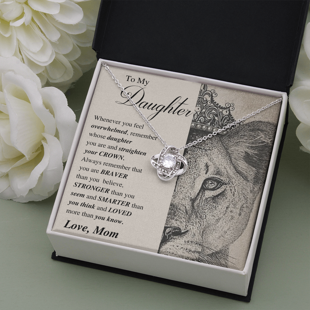Daughter Necklace Gift; Straighten Your Crown-BUNNYKACHU