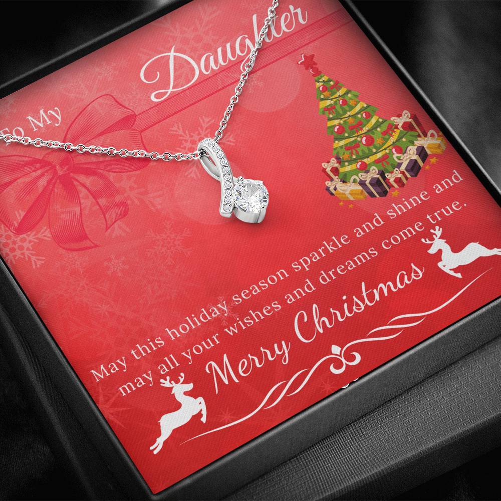 To My Daughter - Sparkle and Shine Necklace - Christmas Gift-BUNNYKACHU