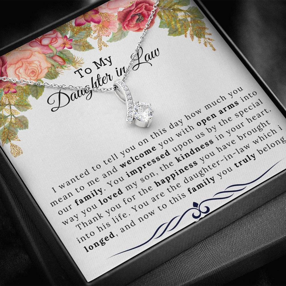 To My Daughter in Law - Alluring Beauty Wedding Necklace Gift Set-BUNNYKACHU