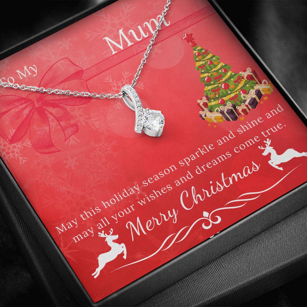 To My Mum Sparkle and Shine Christmas Necklace Gift Set-BUNNYKACHU