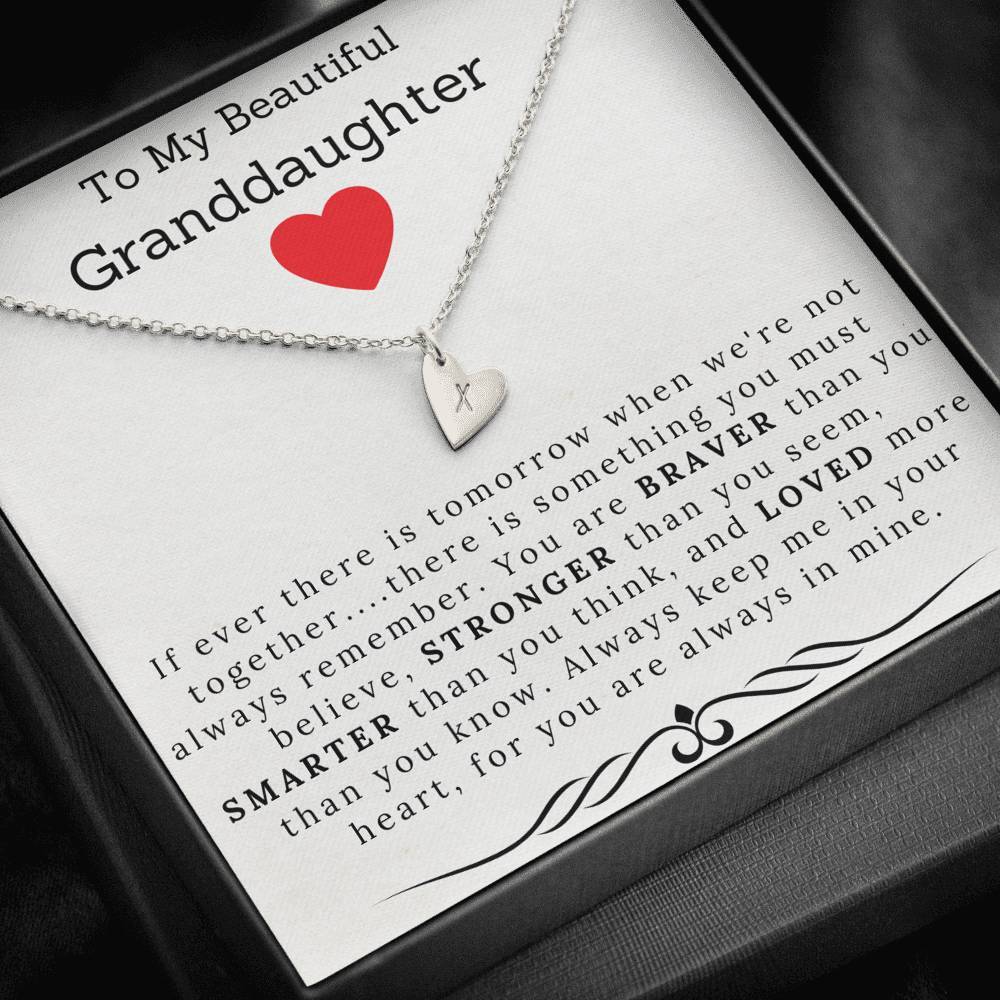 To My Beautiful Granddaughter Heart Charms Necklace Gift Set-BUNNYKACHU