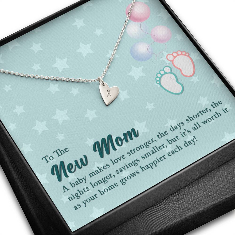 To The New Mom - Baby makes love stronger home grows happier - Sweetest Hearts Necklace-BUNNYKACHU