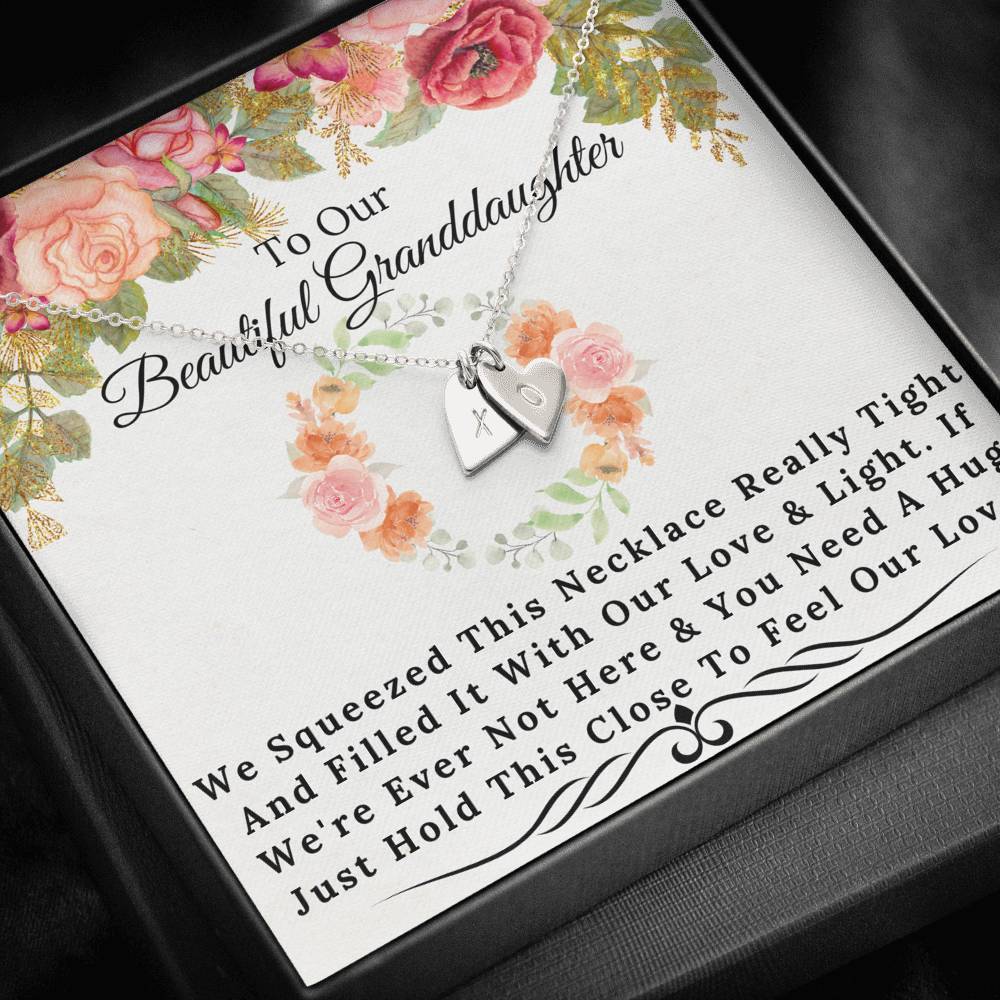 To Our Beautiful Granddaughter Sweet Heart Charms Love and Light Necklace Gift Set-BUNNYKACHU