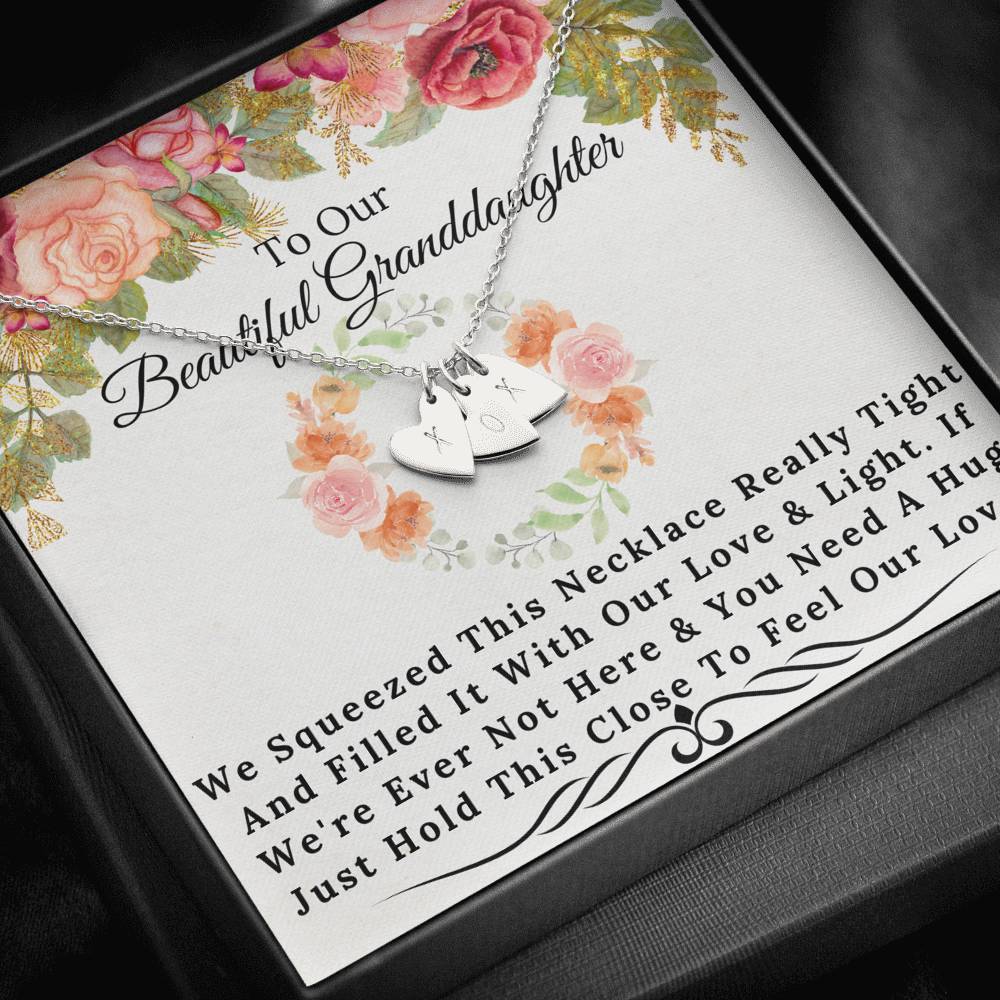 To Our Beautiful Granddaughter Sweet Heart Charms Love and Light Necklace Gift Set-BUNNYKACHU