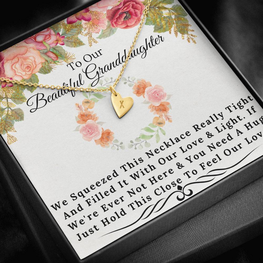 To Our Beautiful Granddaughter Sweet Heart Charms Love and Light Necklace Gift Set-BUNNYKACHU