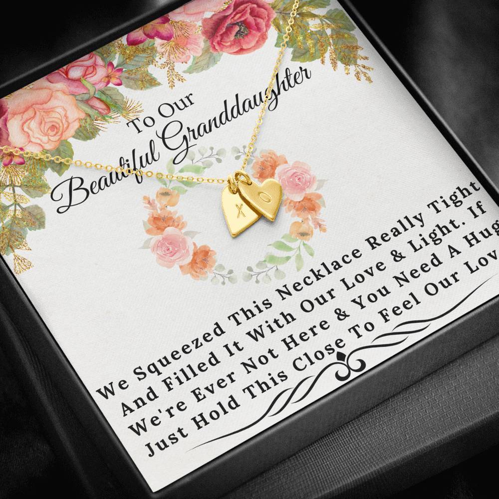 To Our Beautiful Granddaughter Sweet Heart Charms Love and Light Necklace Gift Set-BUNNYKACHU