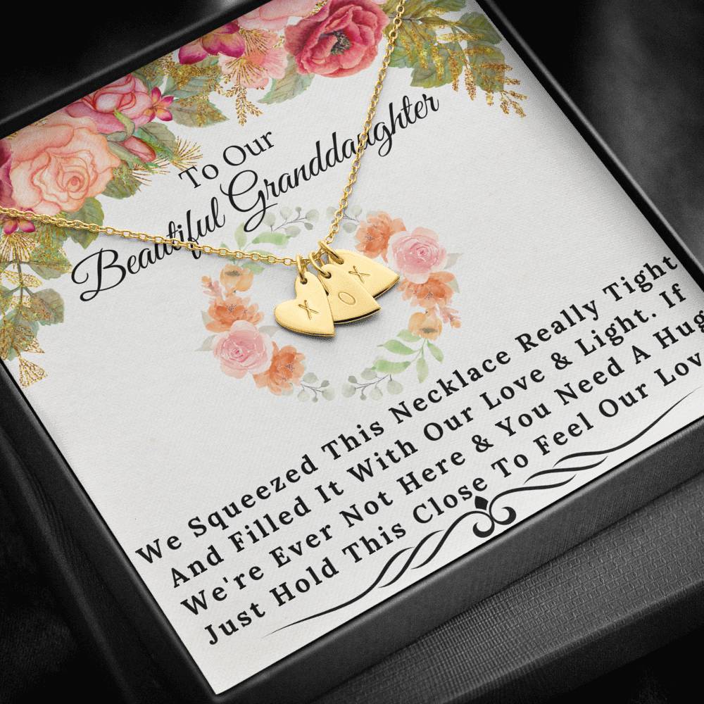 To Our Beautiful Granddaughter Sweet Heart Charms Love and Light Necklace Gift Set-BUNNYKACHU