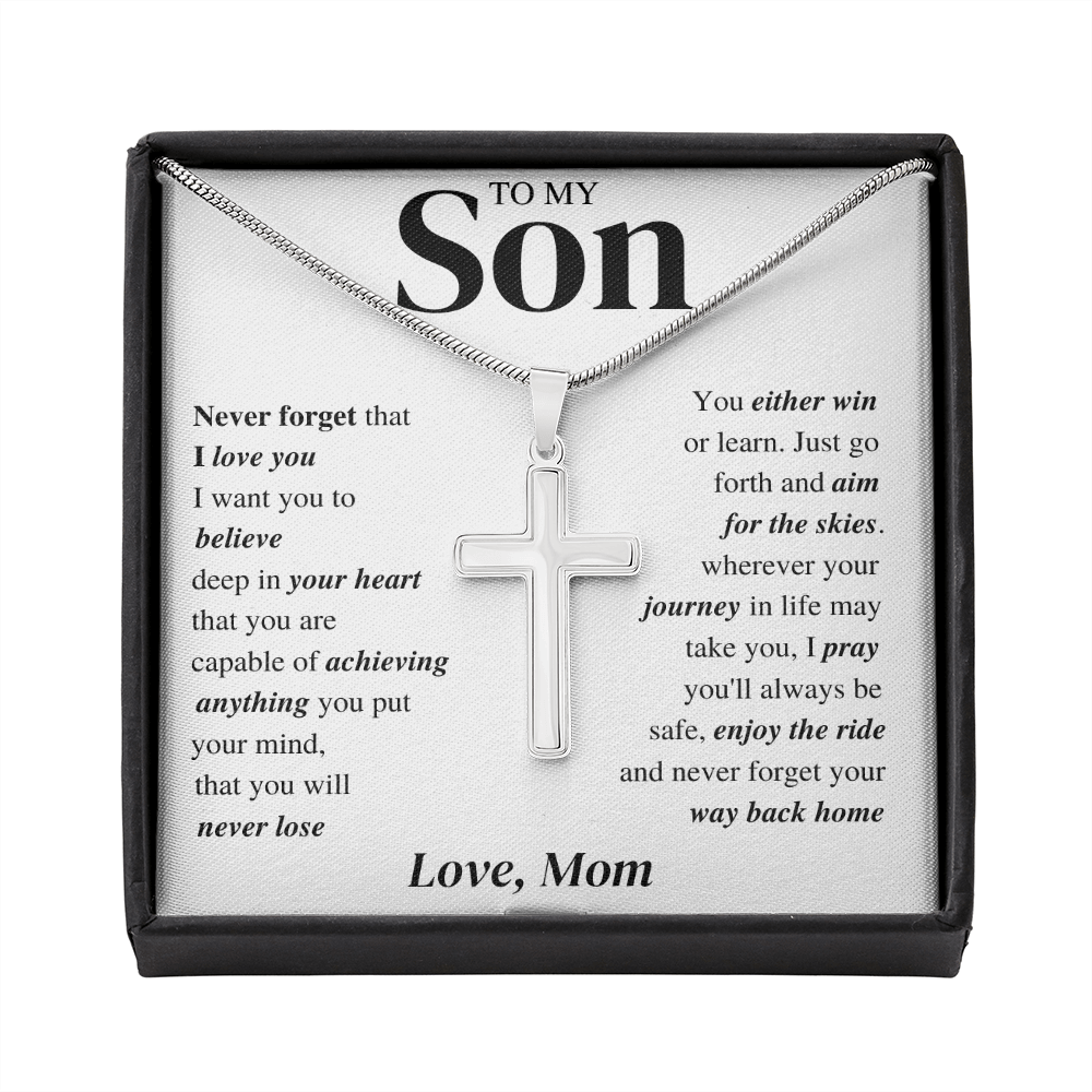 Cross Necklace; Son Gift-BUNNYKACHU