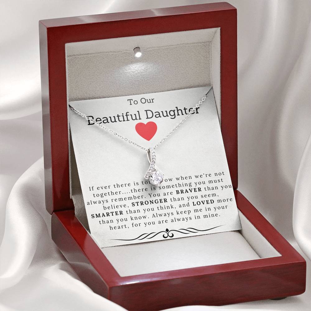 To Our Beautiful Daughter Alluring Beauty Necklace Gift Set-BUNNYKACHU