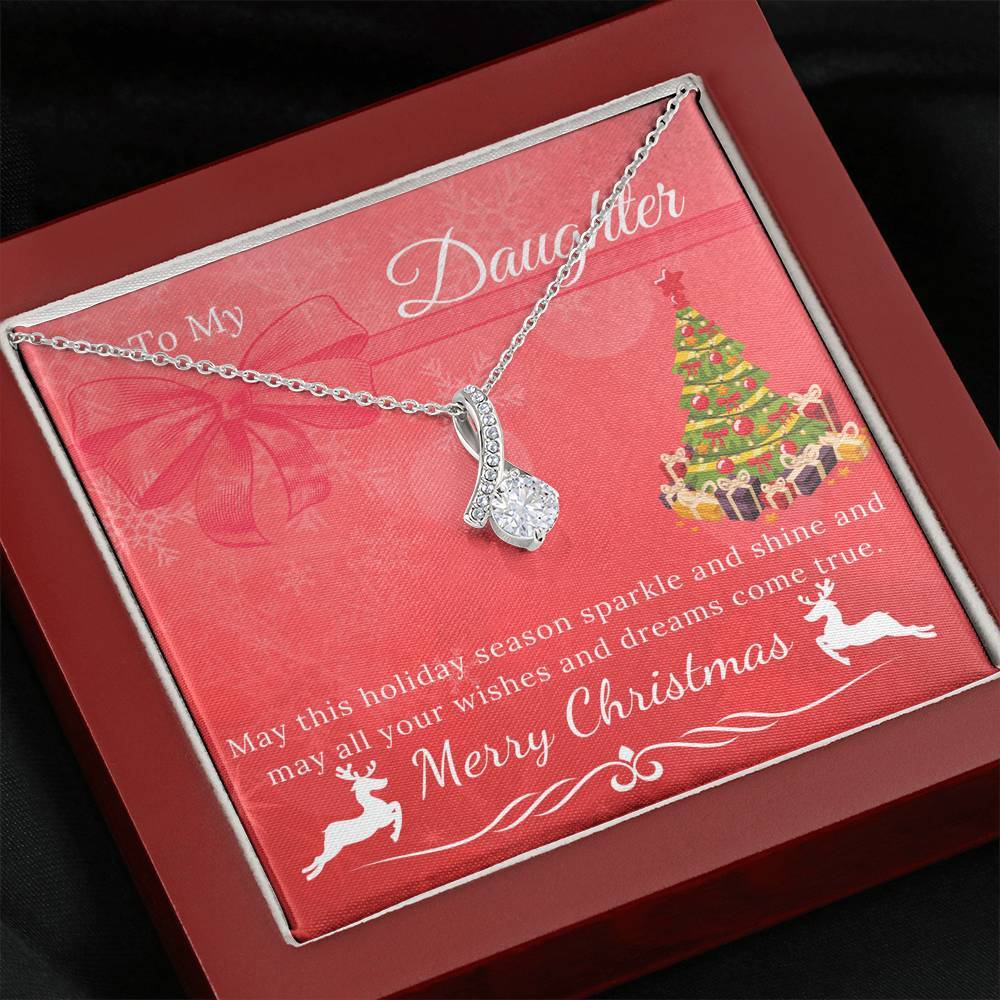 To My Daughter - Sparkle and Shine Necklace - Christmas Gift-BUNNYKACHU