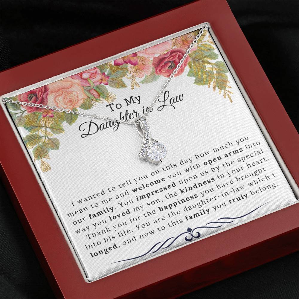 To My Daughter in Law - Alluring Beauty Wedding Necklace Gift Set-BUNNYKACHU