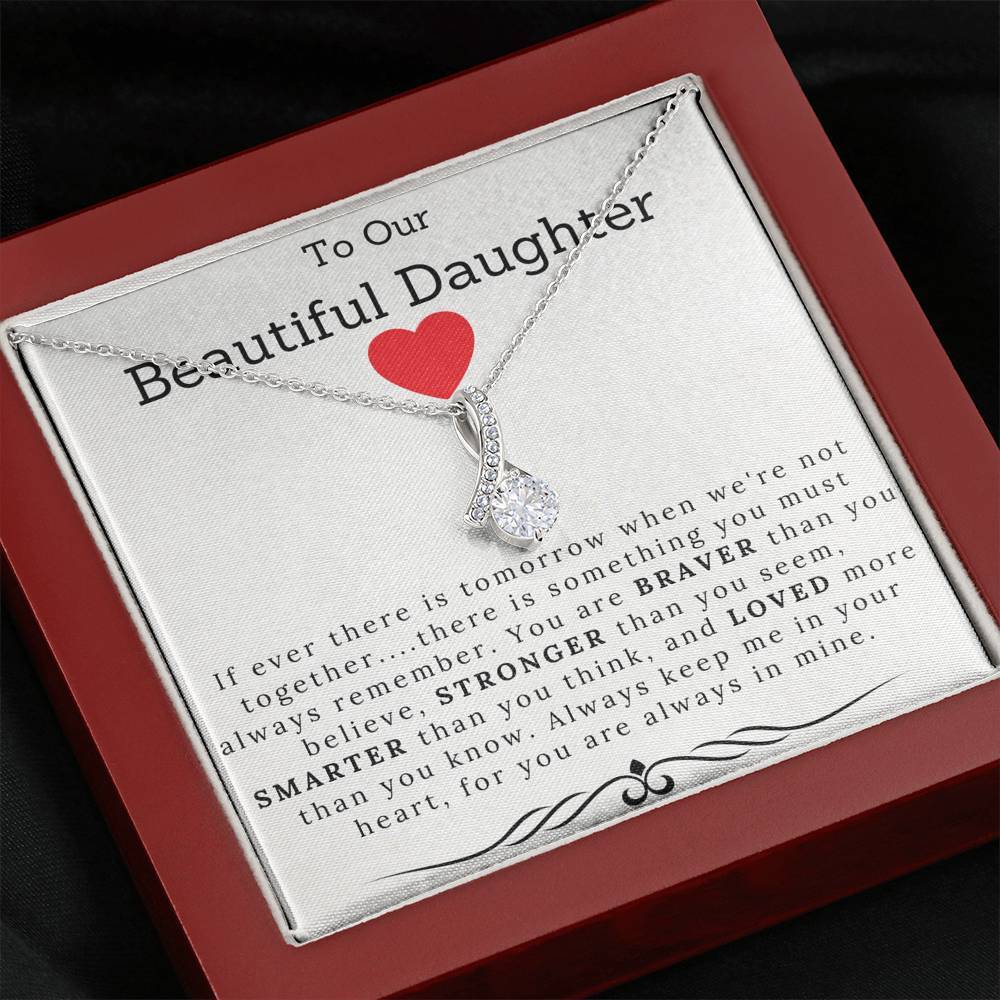 To Our Beautiful Daughter Alluring Beauty Necklace Gift Set-BUNNYKACHU