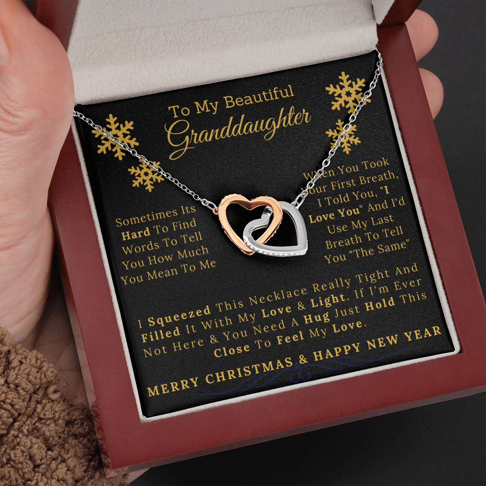 To My Beautiful Granddaughter - Love and Light - Christmas and New Year Necklace Gift Set-BUNNYKACHU