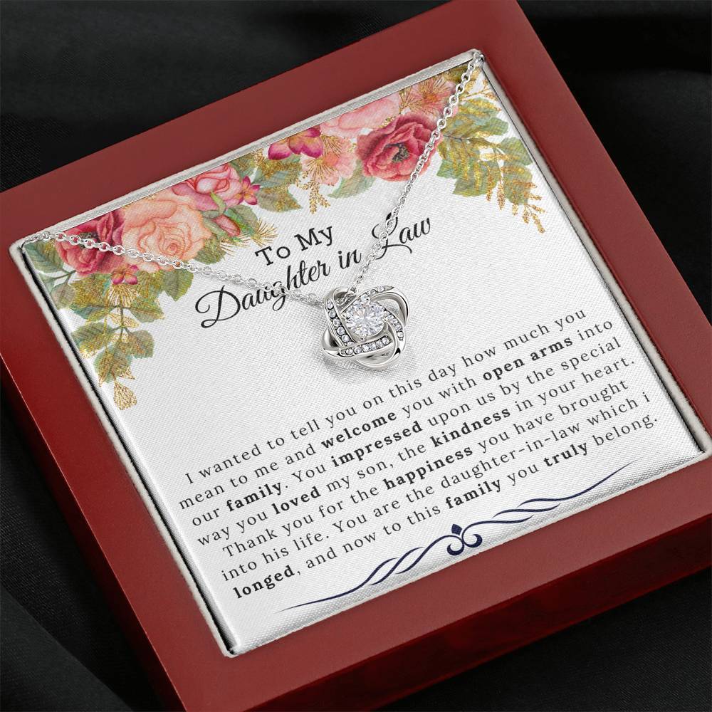 To My Daughter in Law - Wedding Necklace Gift Set-BUNNYKACHU