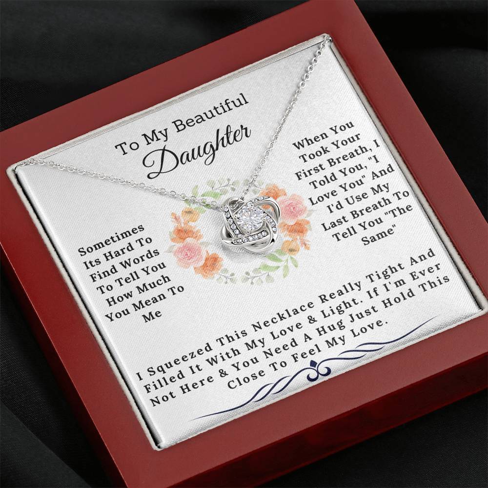To My Beautiful Daughter - Love and Light Necklace Gift Set-BUNNYKACHU
