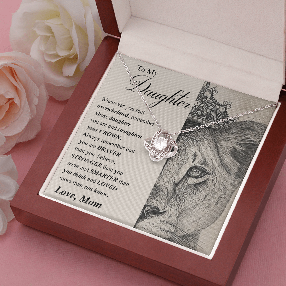 Daughter Necklace Gift; Straighten Your Crown-BUNNYKACHU