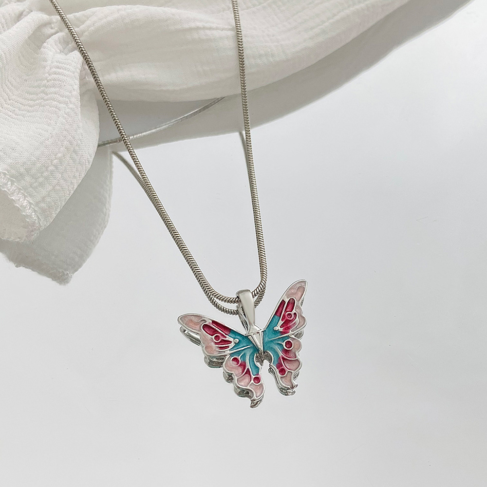 Fantasy Wonderland Rainbow Butterfly Necklace-BUNNYKACHU
