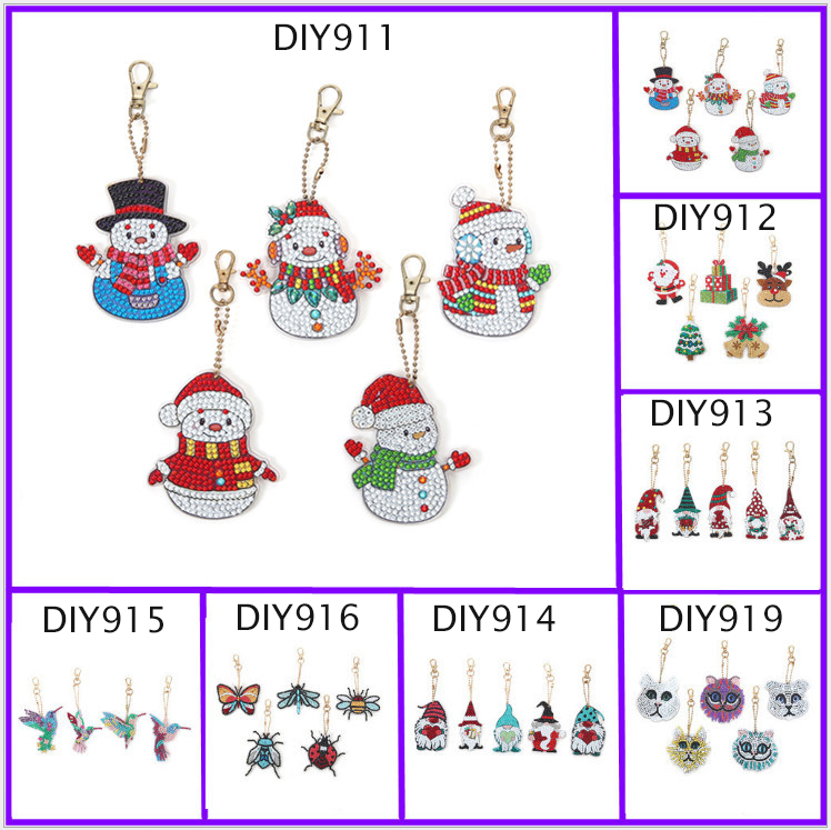 DIY diamond painting keychainSticker Kit-BUNNYKACHU